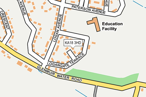 KA18 3HD map - OS OpenMap – Local (Ordnance Survey)