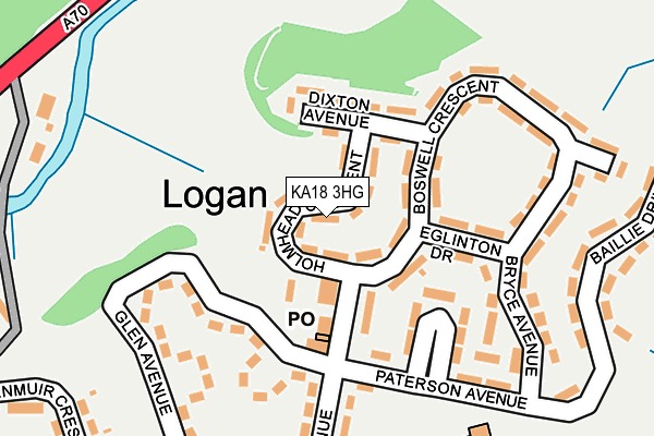 KA18 3HG map - OS OpenMap – Local (Ordnance Survey) KA18 3HG map - OS OpenMap – Local (Ordnance Survey)