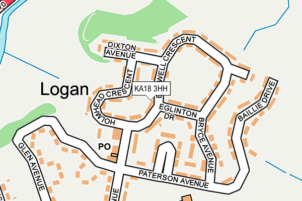 KA18 3HH map - OS OpenMap – Local (Ordnance Survey) KA18 3HH map - OS OpenMap – Local (Ordnance Survey)