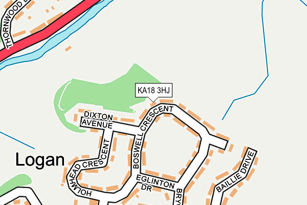 KA18 3HJ map - OS OpenMap – Local (Ordnance Survey) KA18 3HJ map - OS OpenMap – Local (Ordnance Survey)