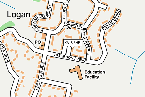 KA18 3HR map - OS OpenMap – Local (Ordnance Survey) KA18 3HR map - OS OpenMap – Local (Ordnance Survey)