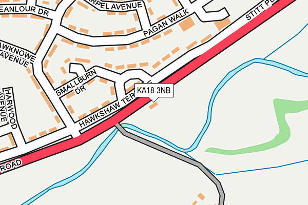 KA18 3NB map - OS OpenMap – Local (Ordnance Survey) KA18 3NB map - OS OpenMap – Local (Ordnance Survey)