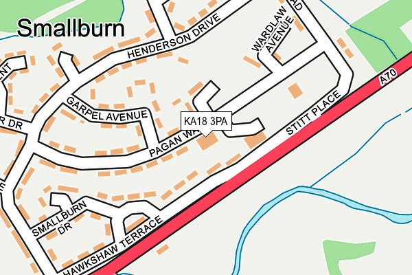 KA18 3PA map - OS OpenMap – Local (Ordnance Survey)
