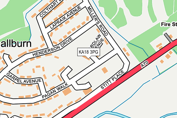 KA18 3PG map - OS OpenMap – Local (Ordnance Survey) KA18 3PG map - OS OpenMap – Local (Ordnance Survey)