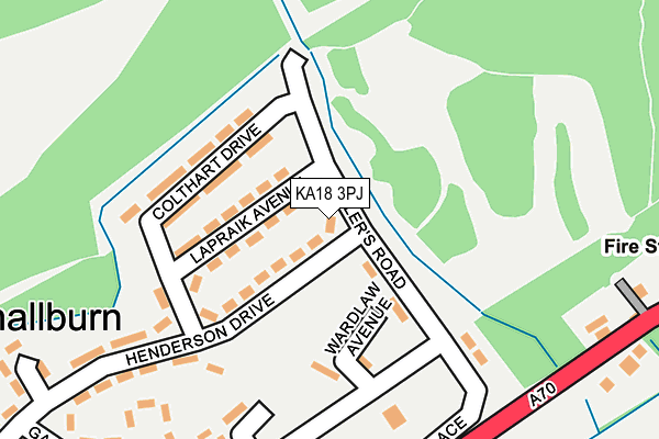 KA18 3PJ map - OS OpenMap – Local (Ordnance Survey) KA18 3PJ map - OS OpenMap – Local (Ordnance Survey)