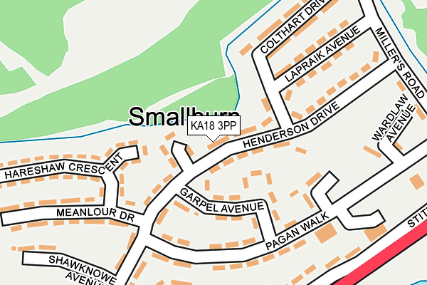 KA18 3PP map - OS OpenMap – Local (Ordnance Survey) KA18 3PP map - OS OpenMap – Local (Ordnance Survey)