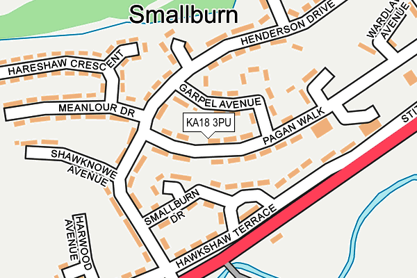KA18 3PU map - OS OpenMap – Local (Ordnance Survey)