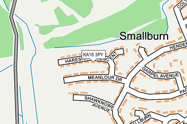KA18 3PY map - OS OpenMap – Local (Ordnance Survey) KA18 3PY map - OS OpenMap – Local (Ordnance Survey)