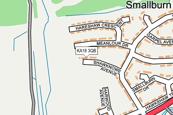 KA18 3QB map - OS OpenMap – Local (Ordnance Survey)