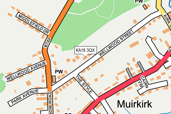 KA18 3QX map - OS OpenMap – Local (Ordnance Survey) KA18 3QX map - OS OpenMap – Local (Ordnance Survey)