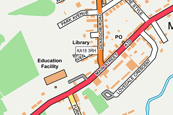 KA18 3RH map - OS OpenMap – Local (Ordnance Survey) KA18 3RH map - OS OpenMap – Local (Ordnance Survey)