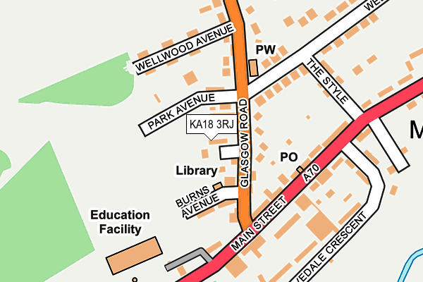 KA18 3RJ map - OS OpenMap – Local (Ordnance Survey) KA18 3RJ map - OS OpenMap – Local (Ordnance Survey)