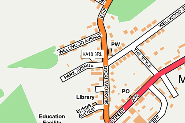 KA18 3RL map - OS OpenMap – Local (Ordnance Survey) KA18 3RL map - OS OpenMap – Local (Ordnance Survey)