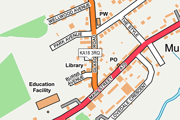 KA18 3RQ map - OS OpenMap – Local (Ordnance Survey)