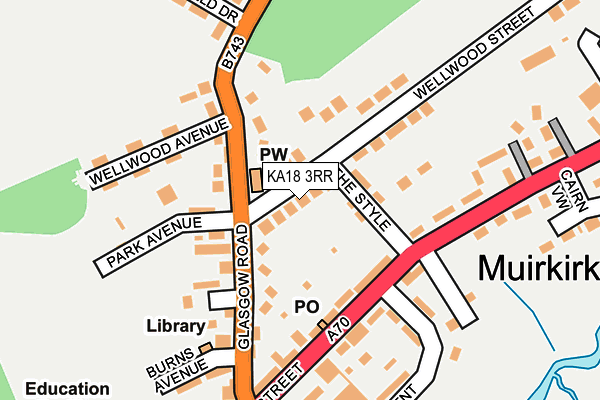 KA18 3RR map - OS OpenMap – Local (Ordnance Survey) KA18 3RR map - OS OpenMap – Local (Ordnance Survey)
