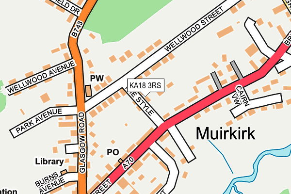 KA18 3RS map - OS OpenMap – Local (Ordnance Survey) KA18 3RS map - OS OpenMap – Local (Ordnance Survey)