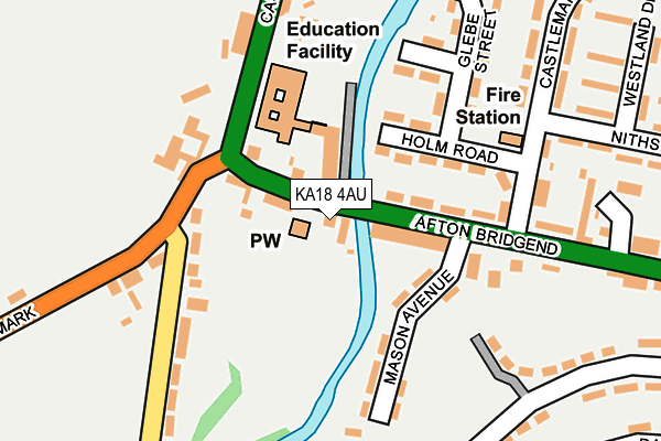 KA18 4AU map - OS OpenMap – Local (Ordnance Survey) KA18 4AU map - OS OpenMap – Local (Ordnance Survey)