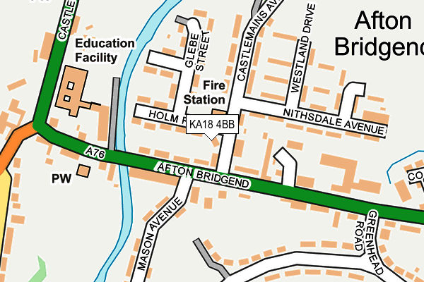 KA18 4BB map - OS OpenMap – Local (Ordnance Survey)