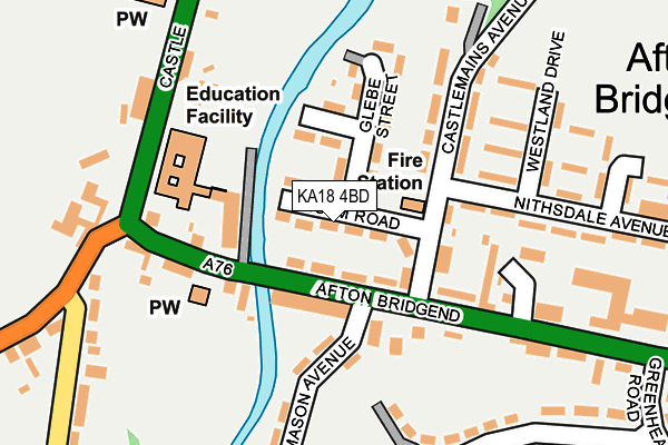 KA18 4BD map - OS OpenMap – Local (Ordnance Survey) KA18 4BD map - OS OpenMap – Local (Ordnance Survey)