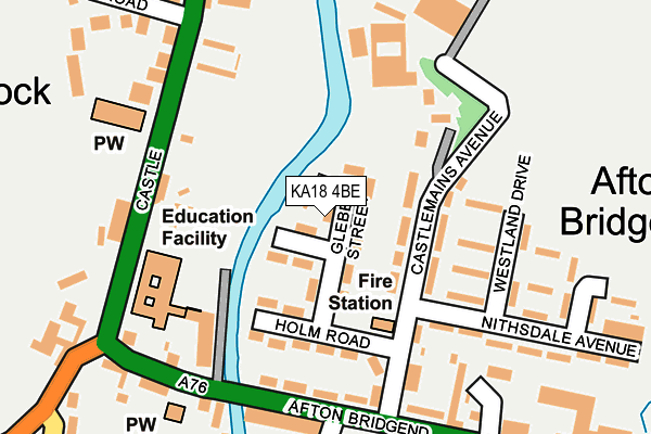 KA18 4BE map - OS OpenMap – Local (Ordnance Survey) KA18 4BE map - OS OpenMap – Local (Ordnance Survey)