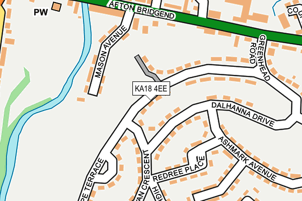 KA18 4EE map - OS OpenMap – Local (Ordnance Survey)