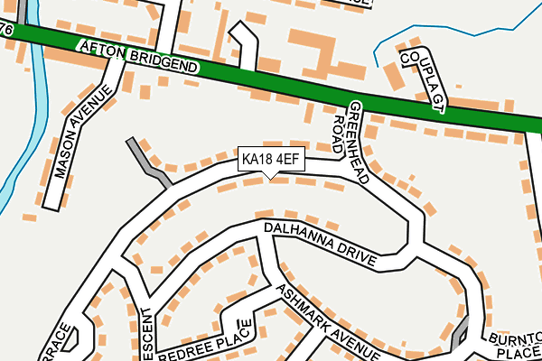 KA18 4EF map - OS OpenMap – Local (Ordnance Survey) KA18 4EF map - OS OpenMap – Local (Ordnance Survey)