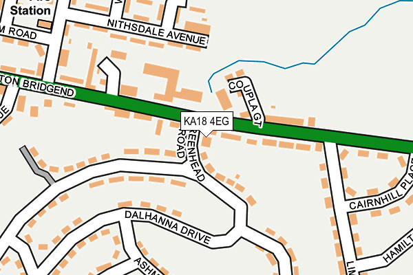 KA18 4EG map - OS OpenMap – Local (Ordnance Survey) KA18 4EG map - OS OpenMap – Local (Ordnance Survey)
