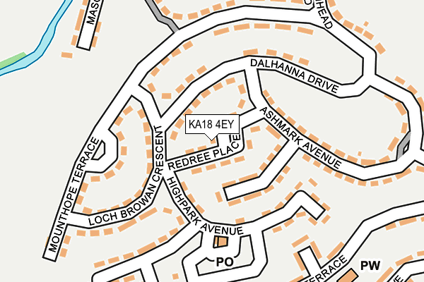 KA18 4EY map - OS OpenMap – Local (Ordnance Survey) KA18 4EY map - OS OpenMap – Local (Ordnance Survey)