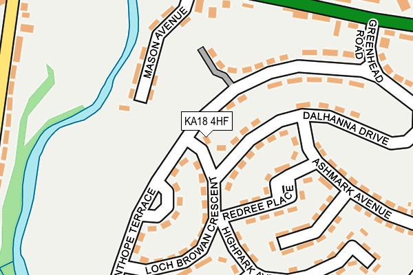 KA18 4HF map - OS OpenMap – Local (Ordnance Survey) KA18 4HF map - OS OpenMap – Local (Ordnance Survey)