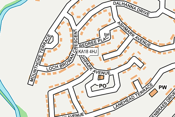KA18 4HJ map - OS OpenMap – Local (Ordnance Survey) KA18 4HJ map - OS OpenMap – Local (Ordnance Survey)