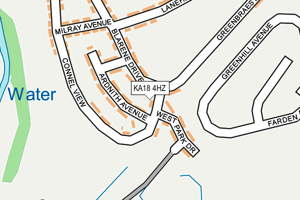 KA18 4HZ map - OS OpenMap – Local (Ordnance Survey) KA18 4HZ map - OS OpenMap – Local (Ordnance Survey)