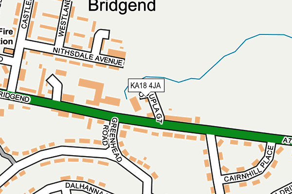 KA18 4JA map - OS OpenMap – Local (Ordnance Survey)