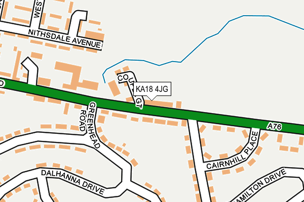 KA18 4JG map - OS OpenMap – Local (Ordnance Survey) KA18 4JG map - OS OpenMap – Local (Ordnance Survey)
