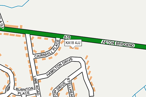 KA18 4JJ map - OS OpenMap – Local (Ordnance Survey)
