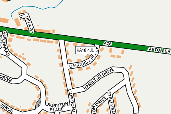 KA18 4JL map - OS OpenMap – Local (Ordnance Survey) KA18 4JL map - OS OpenMap – Local (Ordnance Survey)