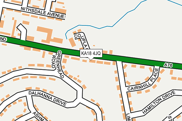 KA18 4JQ map - OS OpenMap – Local (Ordnance Survey) KA18 4JQ map - OS OpenMap – Local (Ordnance Survey)