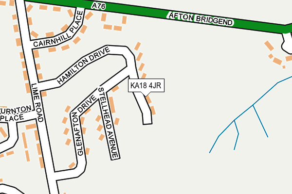 KA18 4JR map - OS OpenMap – Local (Ordnance Survey)