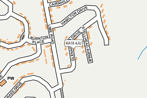 KA18 4JU map - OS OpenMap – Local (Ordnance Survey) KA18 4JU map - OS OpenMap – Local (Ordnance Survey)