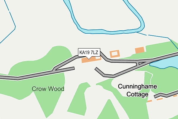 KA19 7LZ map - OS OpenMap – Local (Ordnance Survey) KA19 7LZ map - OS OpenMap – Local (Ordnance Survey)