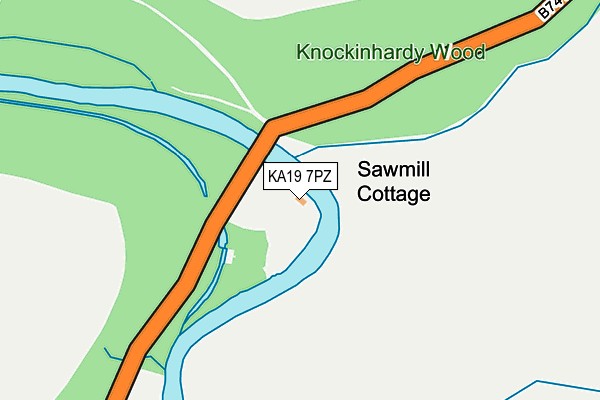KA19 7PZ map - OS OpenMap – Local (Ordnance Survey) KA19 7PZ map - OS OpenMap – Local (Ordnance Survey)