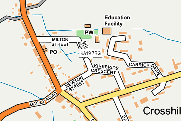 KA19 7RG map - OS OpenMap – Local (Ordnance Survey) KA19 7RG map - OS OpenMap – Local (Ordnance Survey)