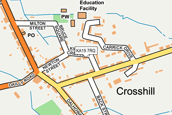 KA19 7RQ map - OS OpenMap – Local (Ordnance Survey) KA19 7RQ map - OS OpenMap – Local (Ordnance Survey)