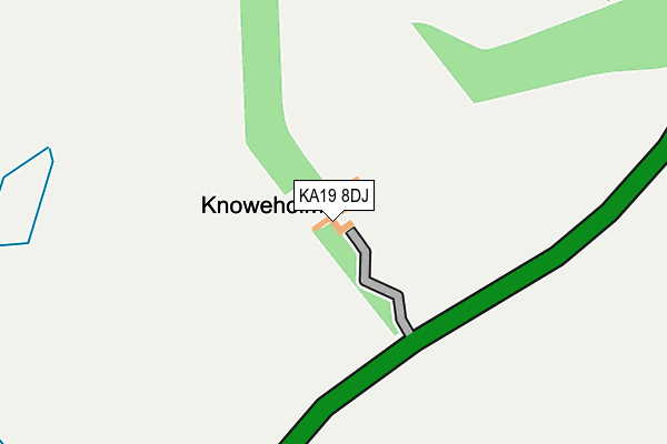KA19 8DJ map - OS OpenMap – Local (Ordnance Survey)