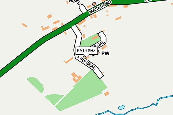 KA19 8HZ map - OS OpenMap – Local (Ordnance Survey) KA19 8HZ map - OS OpenMap – Local (Ordnance Survey)