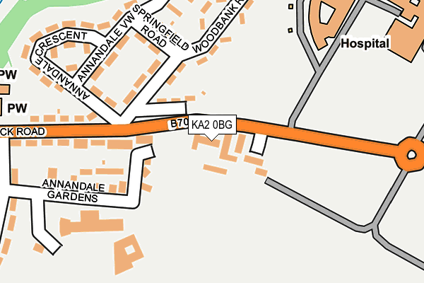 KA2 0BG map - OS OpenMap – Local (Ordnance Survey) KA2 0BG map - OS OpenMap – Local (Ordnance Survey)
