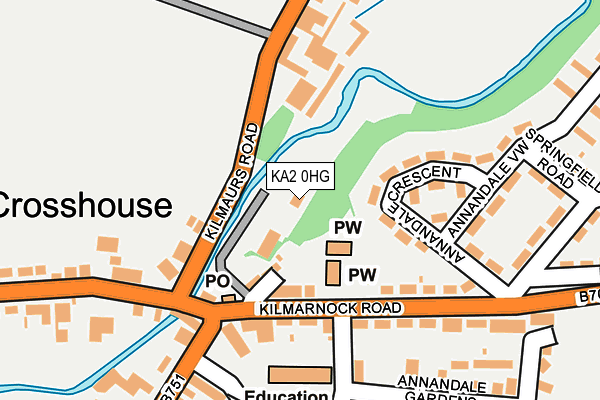 KA2 0HG map - OS OpenMap – Local (Ordnance Survey) KA2 0HG map - OS OpenMap – Local (Ordnance Survey)