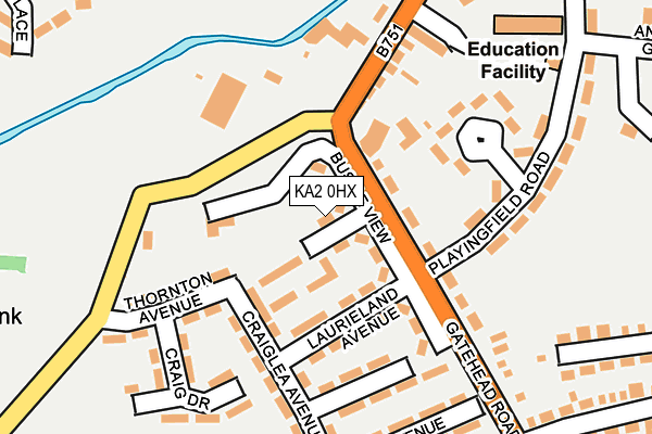 KA2 0HX map - OS OpenMap – Local (Ordnance Survey) KA2 0HX map - OS OpenMap – Local (Ordnance Survey)