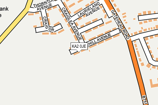 KA2 0JE map - OS OpenMap – Local (Ordnance Survey) KA2 0JE map - OS OpenMap – Local (Ordnance Survey)