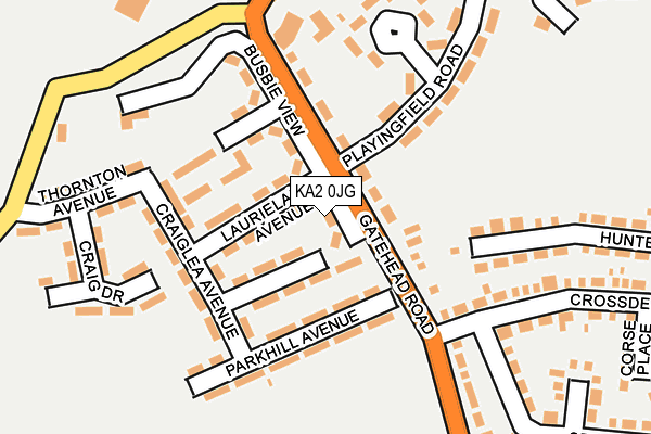 KA2 0JG map - OS OpenMap – Local (Ordnance Survey) KA2 0JG map - OS OpenMap – Local (Ordnance Survey)