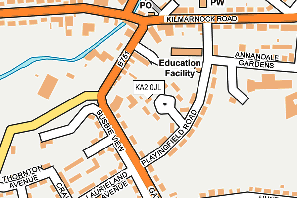 KA2 0JL map - OS OpenMap – Local (Ordnance Survey) KA2 0JL map - OS OpenMap – Local (Ordnance Survey)